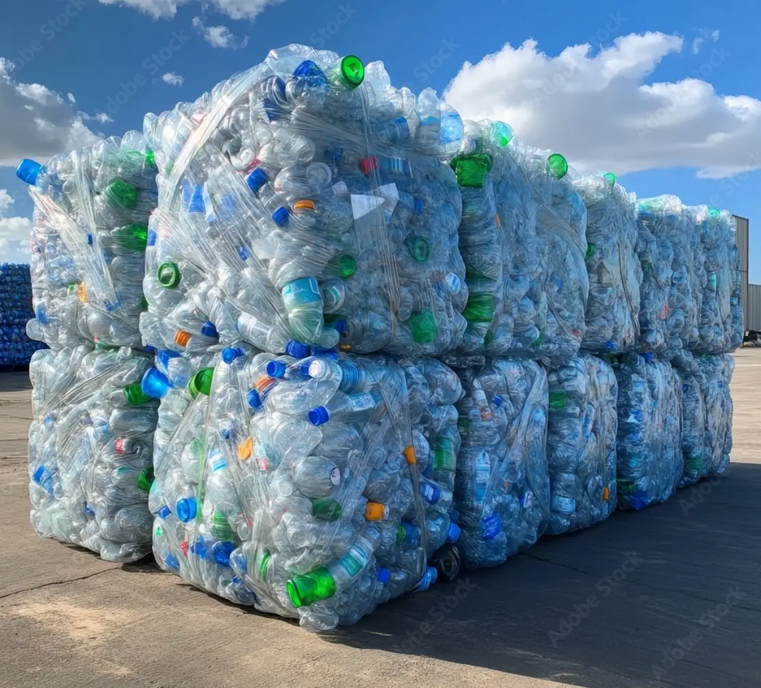 Cotton Fibers & Waste Plastic Baling