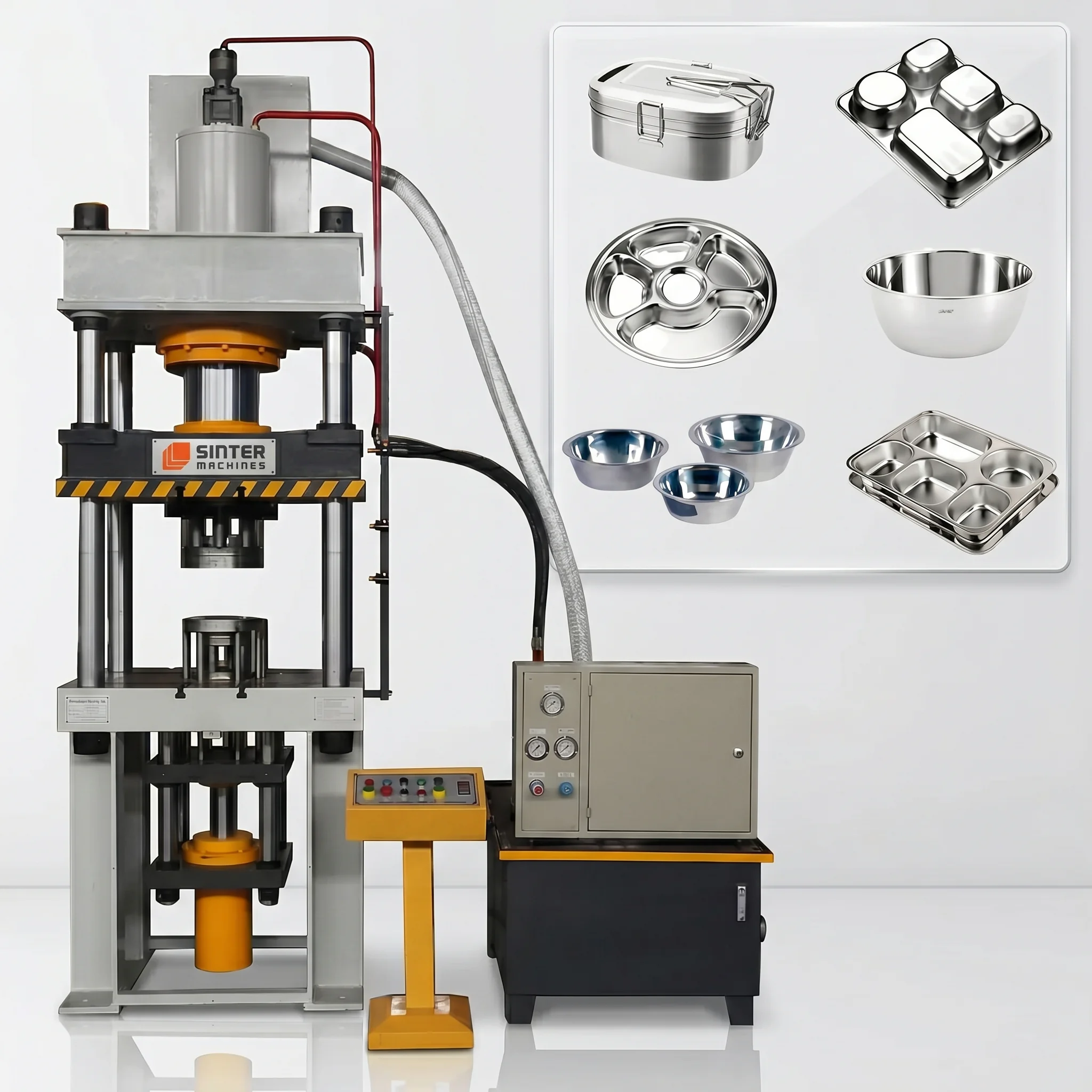 200T Aluminium Pot Press press view 1