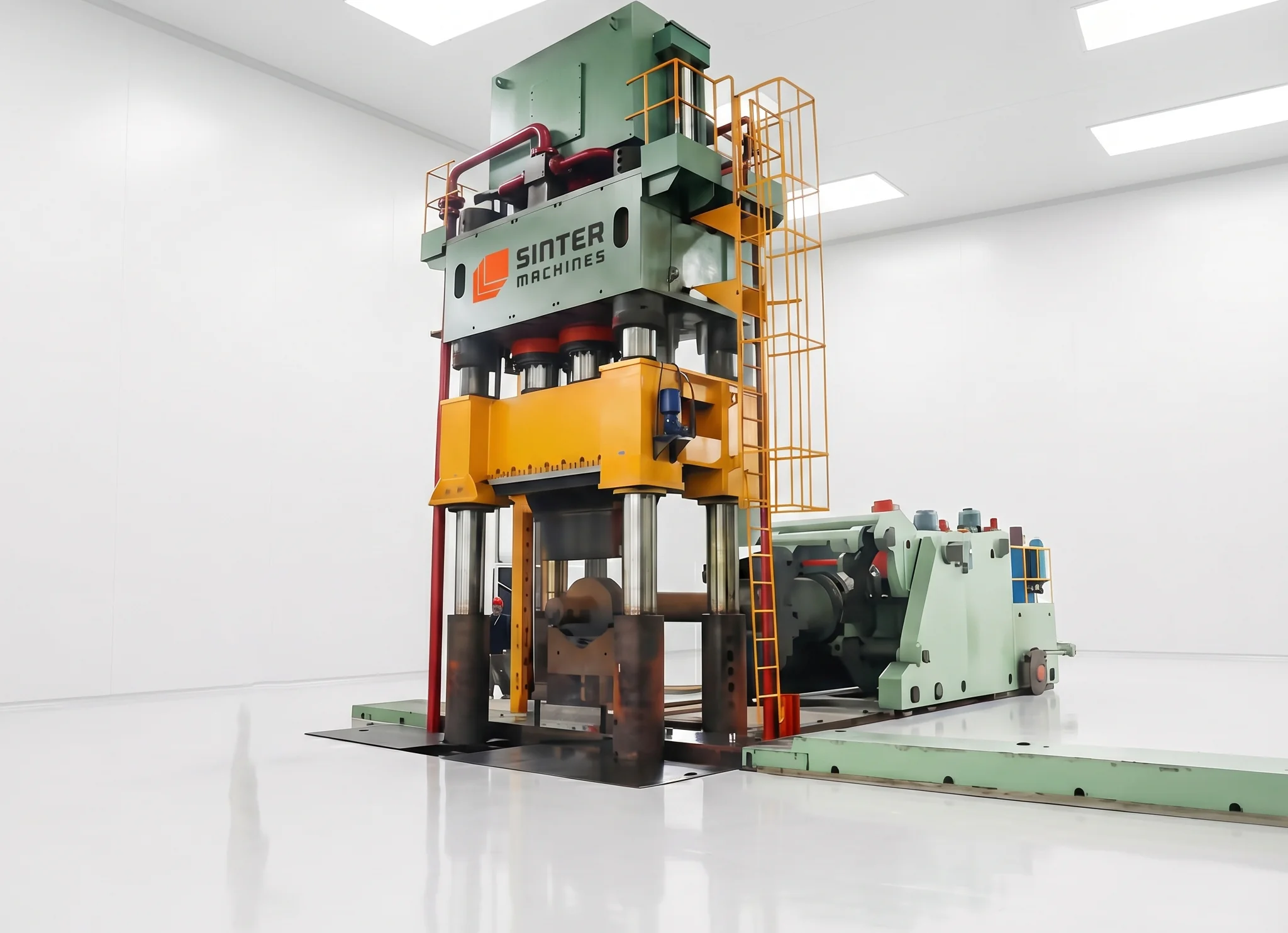1600T Power plant turbine shafts Press press view 3