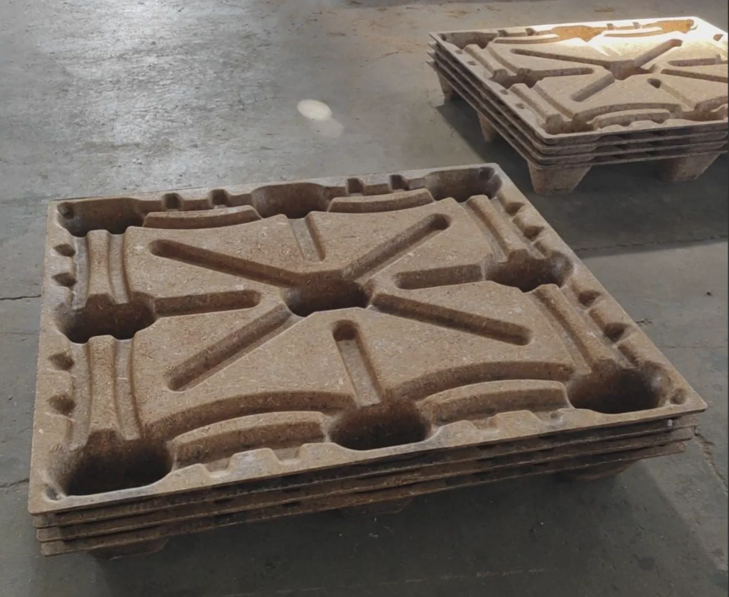1250T Bagasse Pallets Press finished product 3