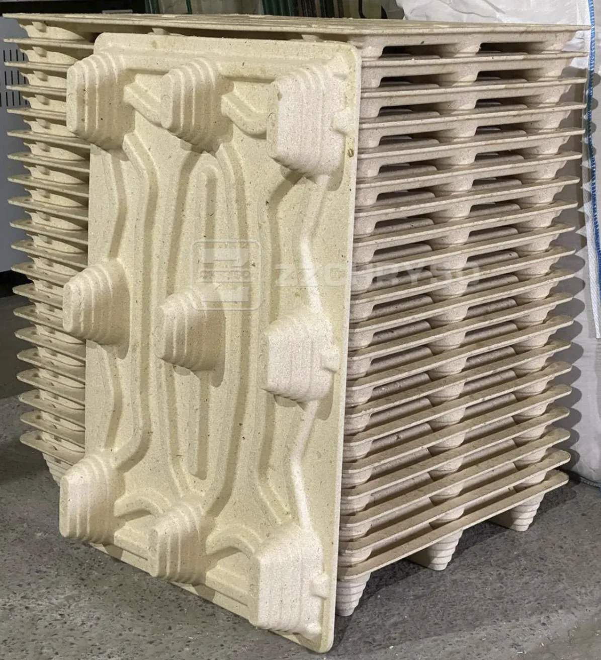 1250T Bagasse Pallets Press finished product 4