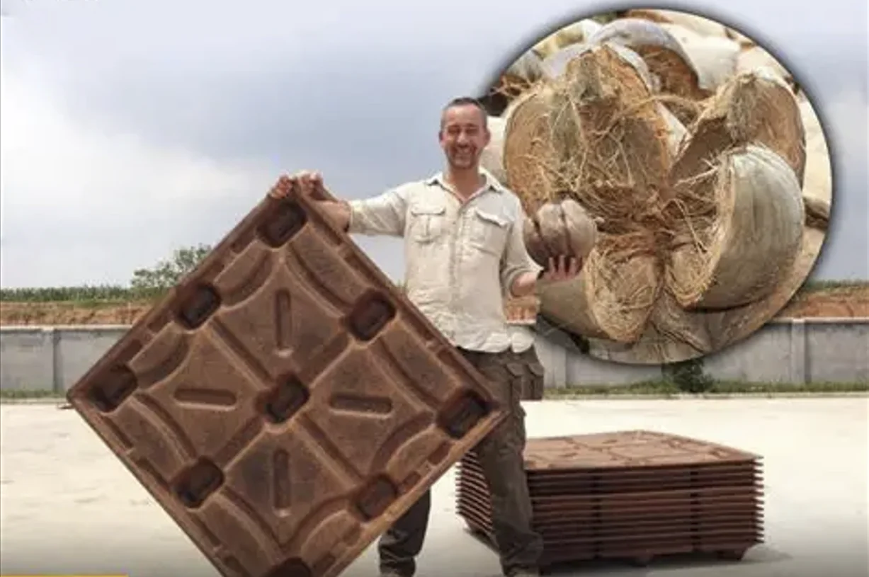 1000T Coconut Shell Powder Pallet Press finished product 2