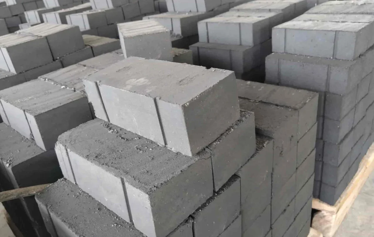 100T Bottom Pond Ash Bricks Press finished product 1