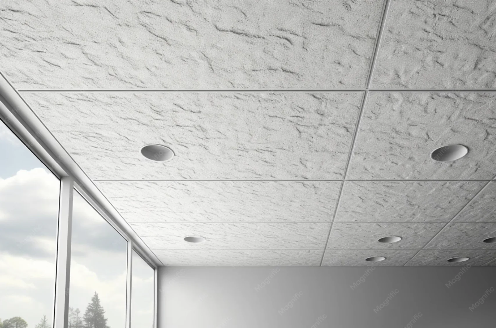 315T Mineral Fiber Ceiling Tiles Press finished product 5