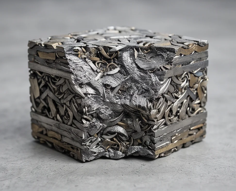 400T Metal Chips Block Press — finished product 2