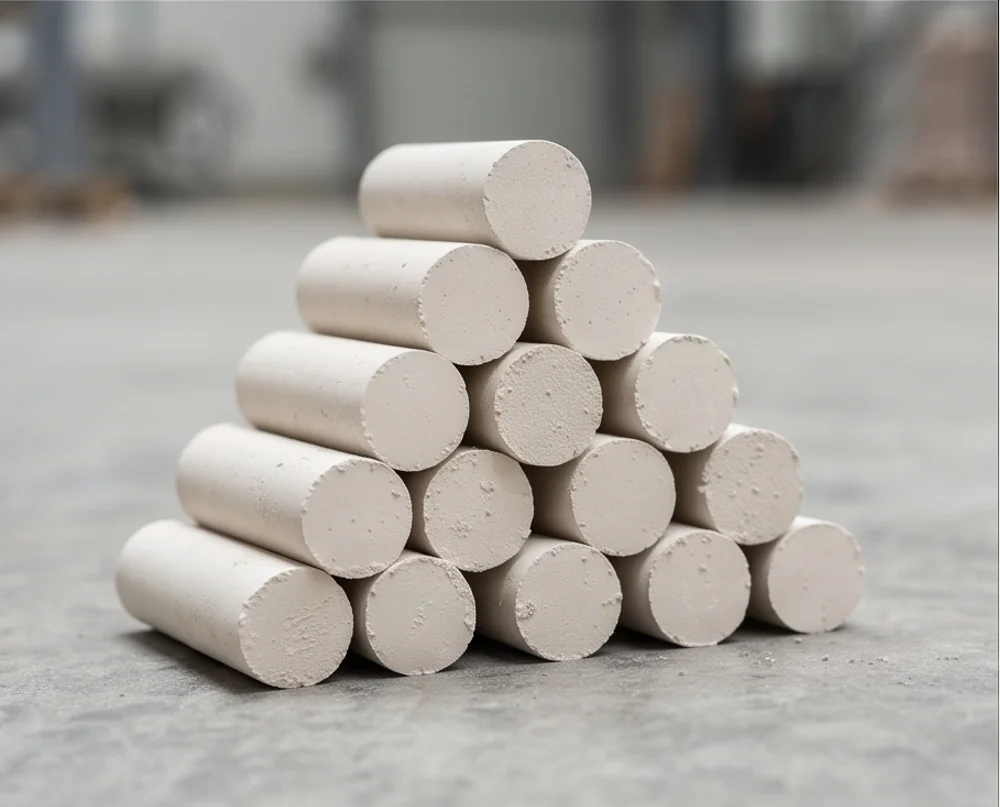 500T Halloysite Powder Block Press — finished product 1