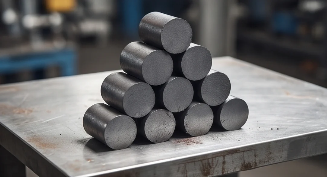 800T Hematite Powder Block Press — finished product 2