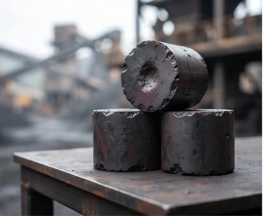 800T Hematite Powder Block Press — finished product 3