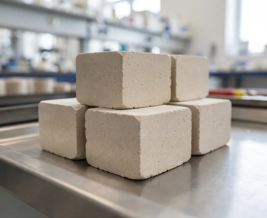 800T Scheelite Powder Block Press — finished product 1